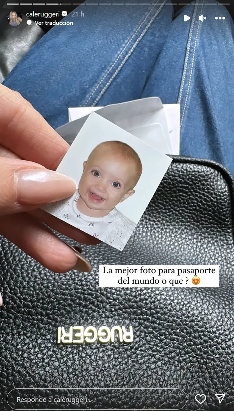 Cande Ruggeri compartió la foto más dulce de su hija Vita para el pasaporte