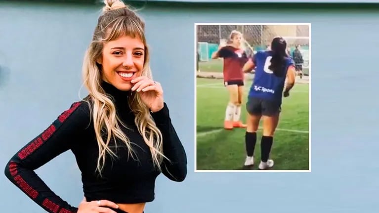 El divertido video de Nati Jota jugando al fútbol ¡y el reclamo de otra jugadora!