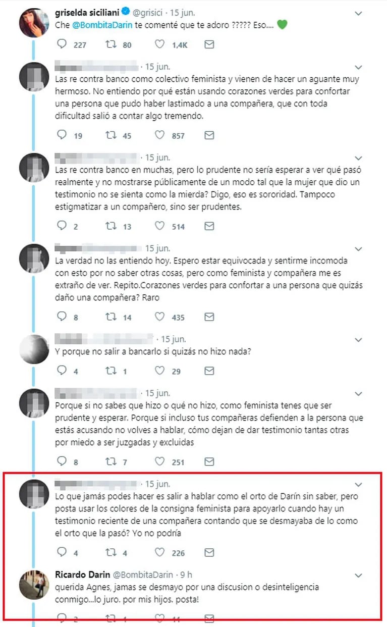 El debate de Ricardo Darín con una twittera sobre su conflicto con Bertuccelli: "Esto no es un juicio, es la hoguera anticipada"