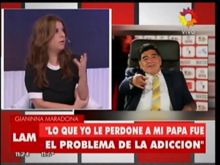 Gianinna Maradona habló de una polémica versión sobre Diego Junior