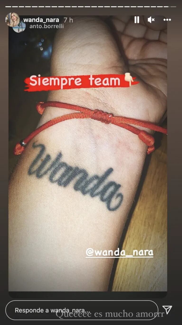 La reacción de Wanda Nara al enterarse de que un fan se tatuó su nombre: "Es mucho amor"