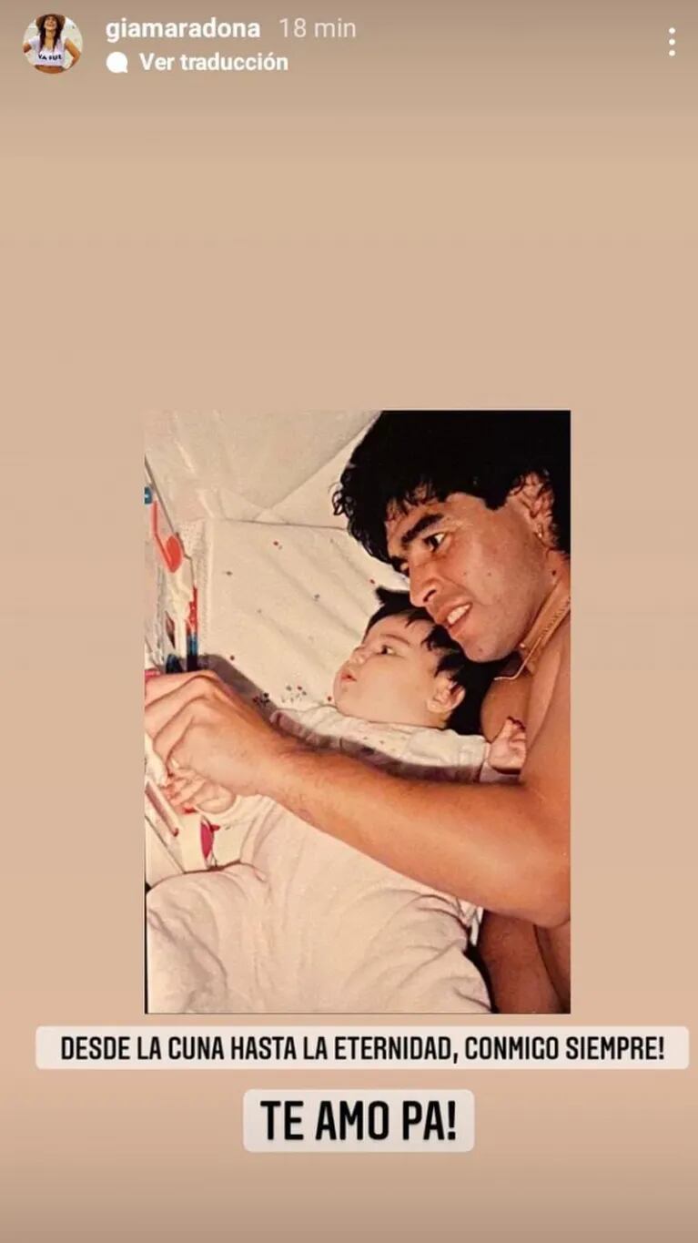 Conmovedor posteo de Gianinna a un año de la muerte de Diego Maradona: "Conmigo siempre"