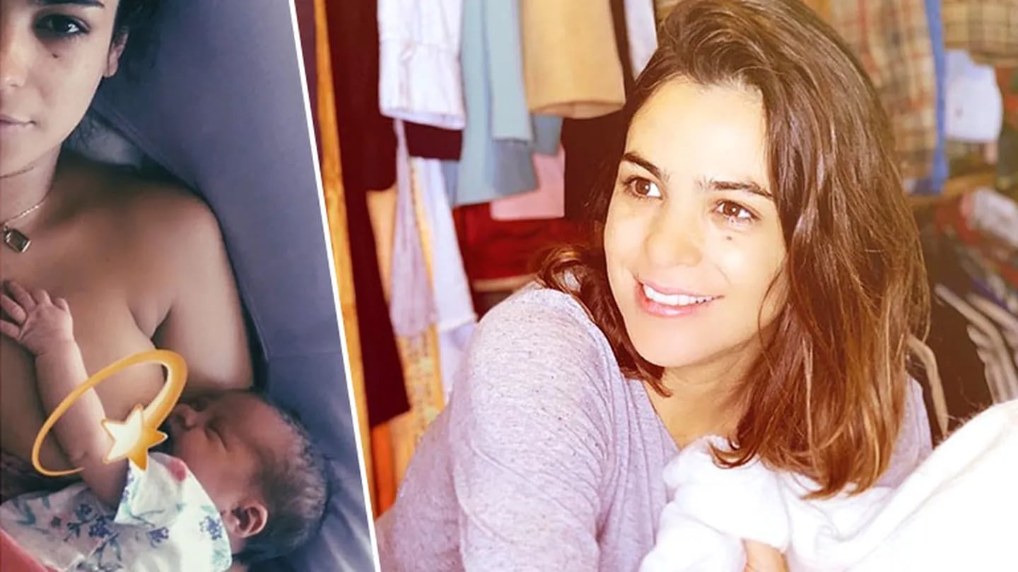 Agustina Cherri dio a luz y publicó la tierna primera foto con su beba: ¡Alba, mamá y papá se van a casa!