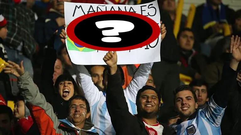 El cartel de un hincha argentino furor en las redes: "Mañana es 1/7/2015"