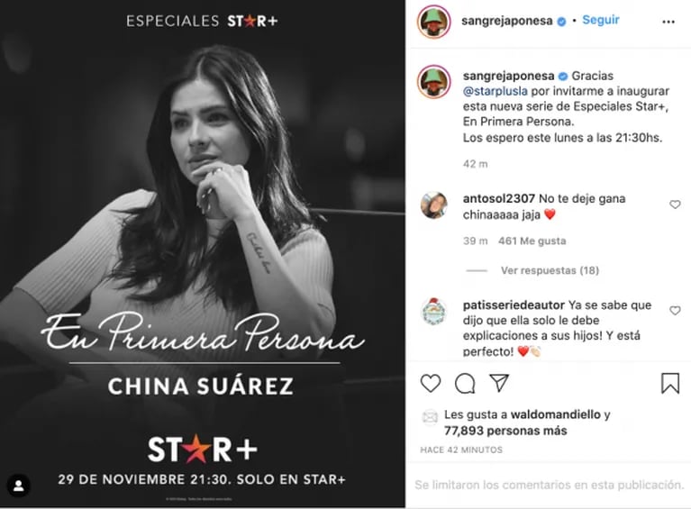 China Suárez anunció su entrevista con Alejandro Fantino, donde hablaría por primera vez del escándalo con Wanda Nara y Mauro Icardi: "Los espero" 