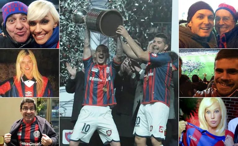 Los hinchas famosos de San Lorenzo festejaron el título en Twitter. (Fotos: Web)