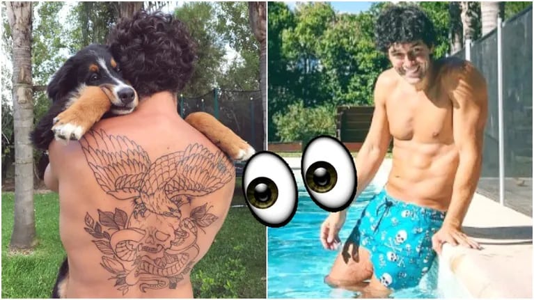 El tremendo nuevo tatuaje de Mariano Martínez en la espalda (Fotos: Instagram)