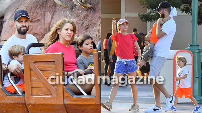 Shakira, Gerard Piqué y sus hijos se divirtieron en Disney
