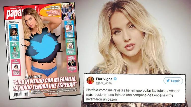 El arranque de furia de Flor Vigna contra la tapa de la revista Paparazzi