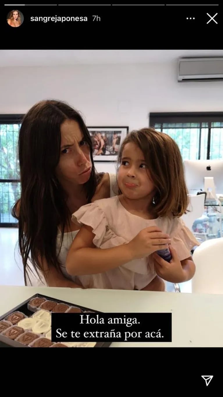 China Suárez compartió una conmovedora imagen de su hija Rufina con Sofía Sarkany: "Se te extraña por acá"