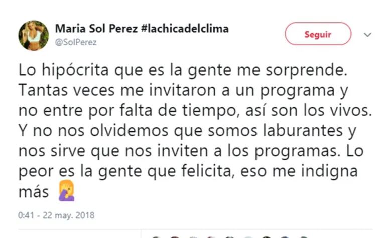 Sol Pérez bancó a Pampita en medio de la polémica con Jey Mammon: "Lo hipócrita que es la gente"