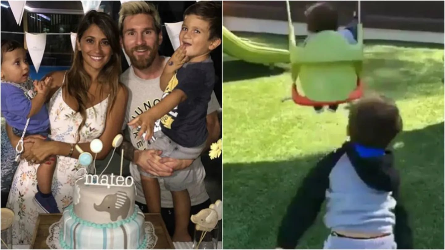 ¡Súper tiernos! Mirá el video del hijo mayor de Messi hamacando a su hermanito. Foto: Instagram