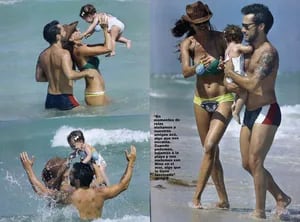 Diego Torres, en Miami con su familia. (Revista Gente)