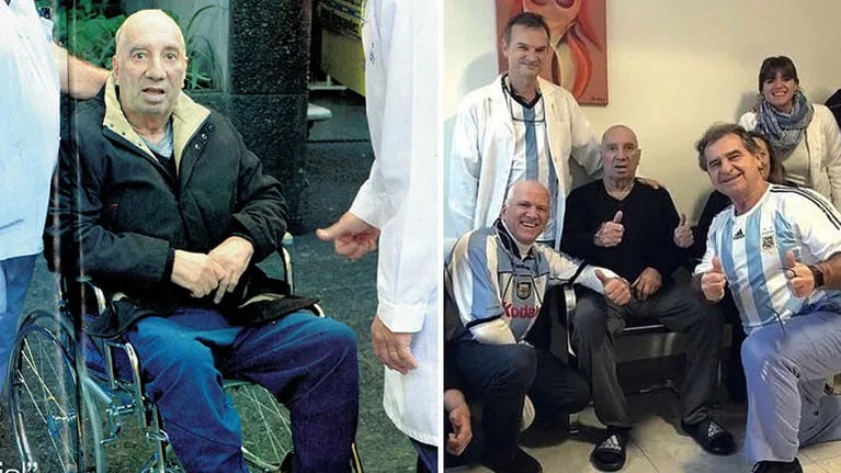 Carlos Bilardo regresó a su casa tras someterse a una operación por el síndrome Hakim-Adams. (Foto: revista Gente)