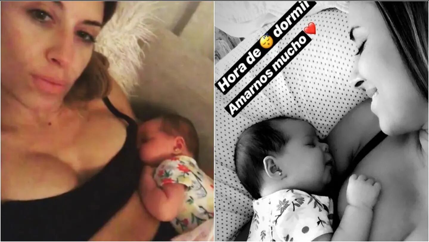 La dulce foto de Mariana Brey con su beba, a casi un mes de su nacimiento (Fotos: Instagram)