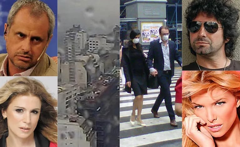 Los famosos se hicieron eco del fuerte olor en Capital (Fotos: Web y Twitter). 