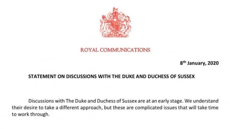 La reacción de la Reina Isabel tras el anuncio de Harry y Meghan Markle sobre su deseo de renunciar a la realeza