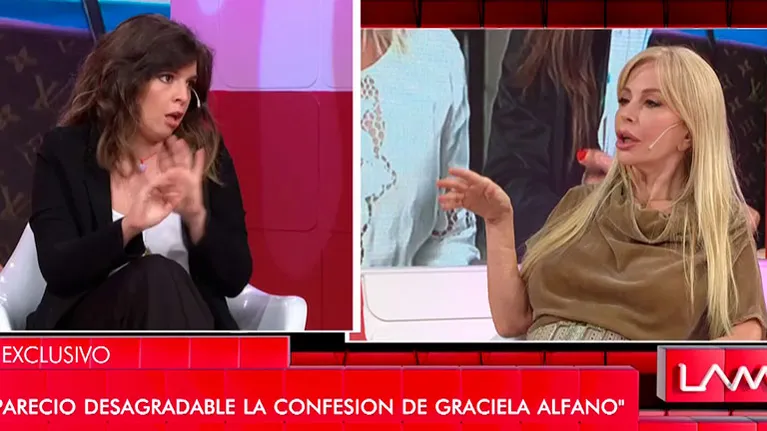 ¡Tensión en vivo! Dalma Maradona le recriminó a Alfano haber contado el affaire con su papá: “Me pareció desagradable”