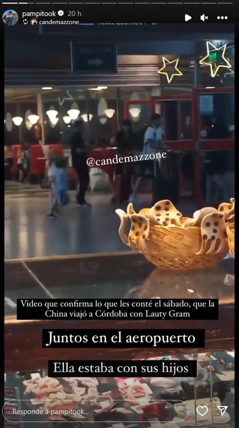 China Suárez y Lauty Gram viajaron juntos a Córdoba: el video que confirma el noviazgo 