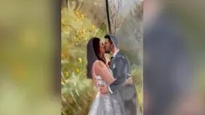 Esta artista pinta en directo las ceremonias de boda