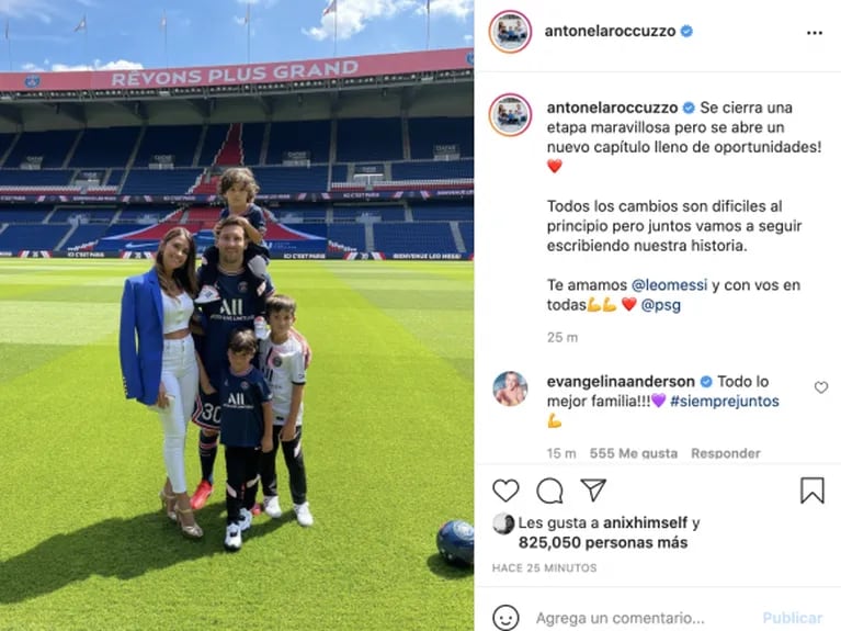 El emotivo mensaje de Antonela Roccuzzo a Lionel Messi desde la cancha del PSG: "Juntos vamos a seguir escribiendo nuestra historia"