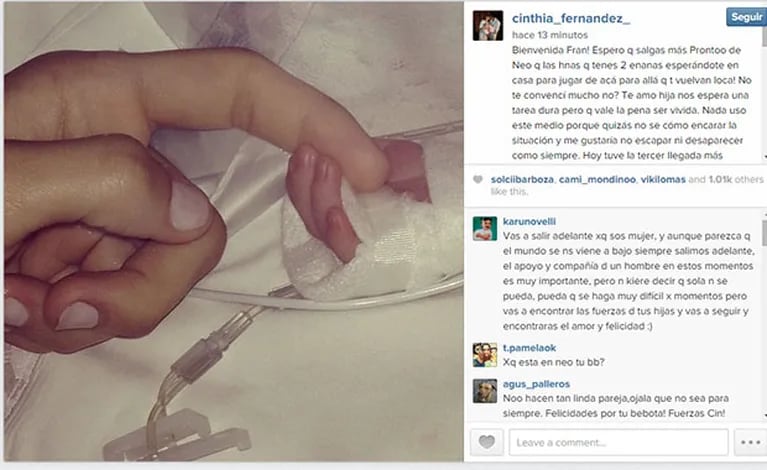 Cinthia Fernández confirmó su separación a horas de dar a luz (Fotos: Web). 