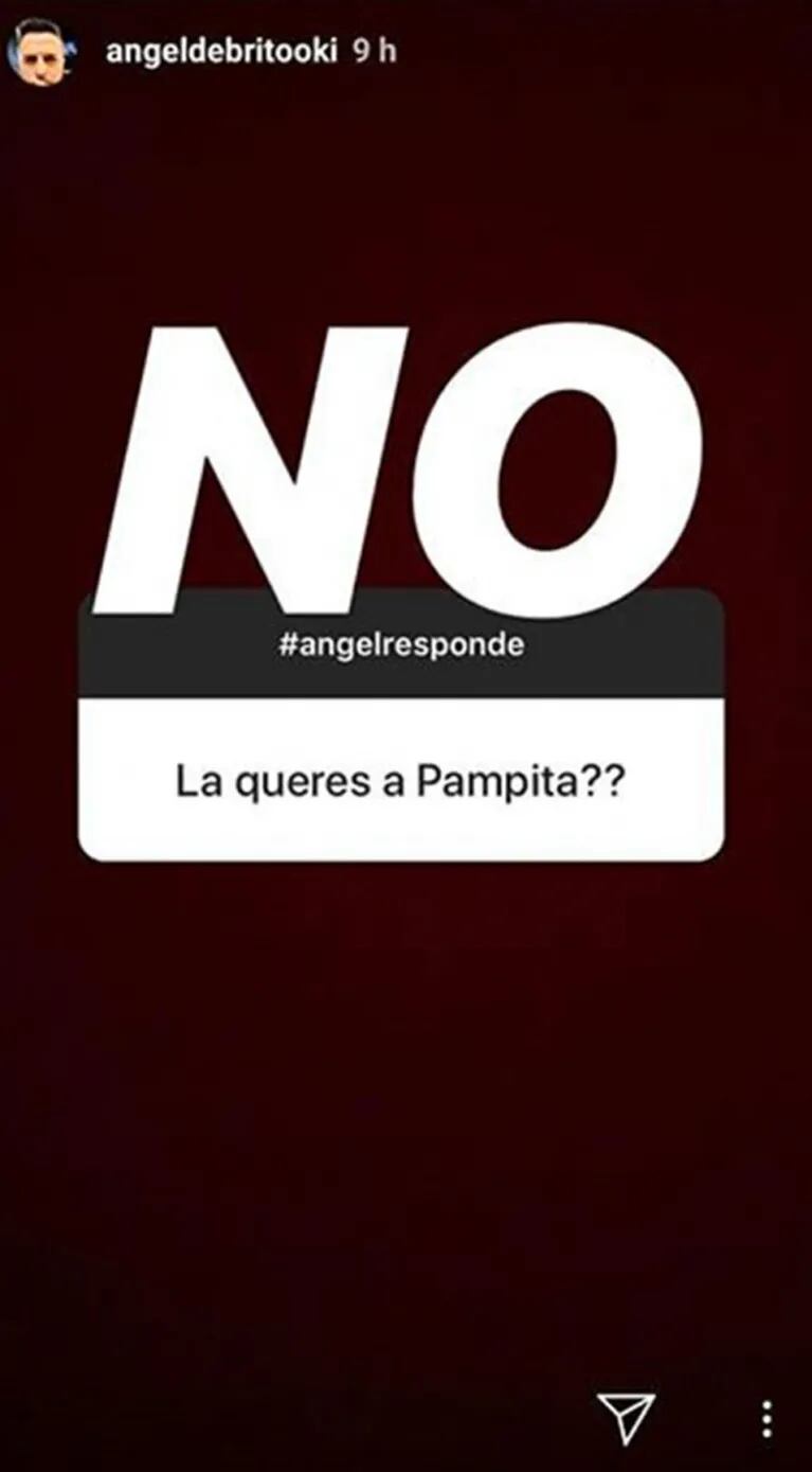 Los filosos mensajes de Ángel de Brito tras su reconciliación con Pampita en ShowMatch: "No la quiero"