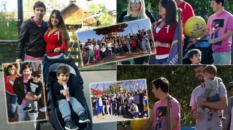 Messi y su familia en un parque de diversiones (Foto: redes sociales)