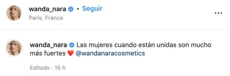 Wanda Nara les dedicó un firme mensaje a las mujeres tras su escándalo con China Suárez