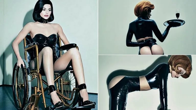 Polémica por una provocativa producción de fotos de Kylie Jenner con poca ropa y en silla de ruedas