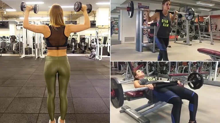 Jésica Cirio mostró sus súper curvas y su exigente entrenamiento. (Fotos: Instagram)