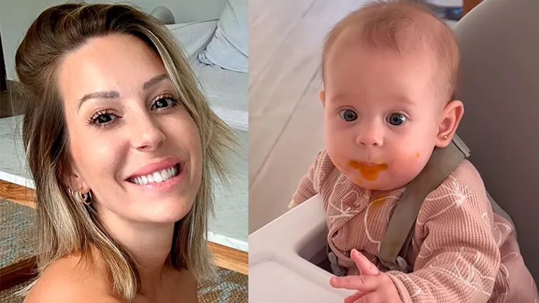 Noelia Marzol compartió un dulce video alimentando a su hija: "Pidiendo morfi"