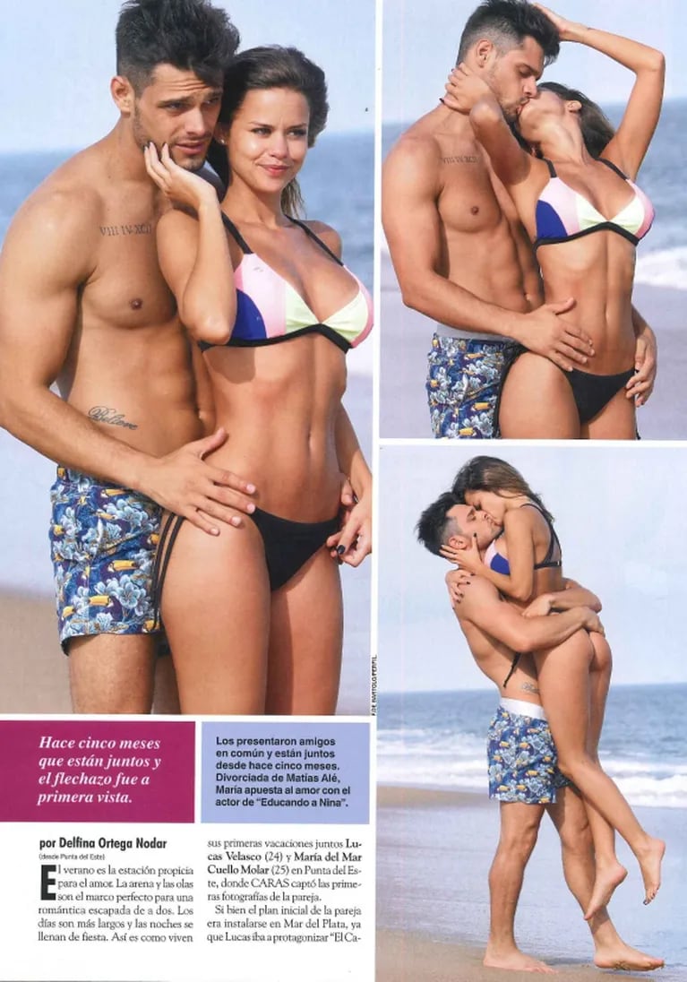 María del Mar y Lucas Velasco se muestran apasionados en las playas de Punta del Este... ¡a 5 meses de comenzar su relación!
