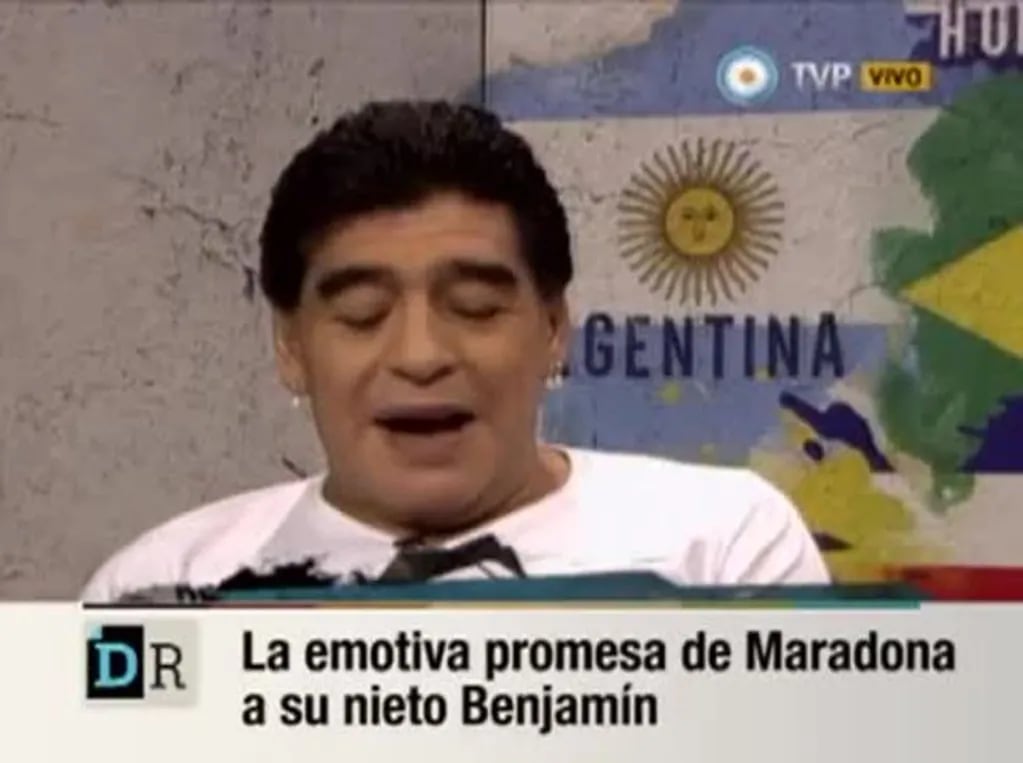 ¡El video! Diego Maradona y su promesa a su nieto Benjamín: "El  Babu  va a hacer todo lo posible para que..."