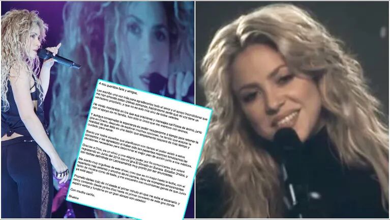 El comunicado de Shakira sobre su estado de salud y su vuelta a los escenarios (Fotos: Instagram)