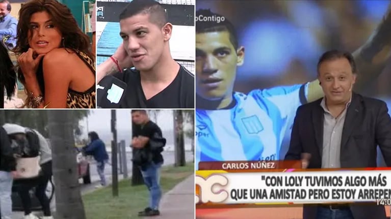 Carlos Núñez contó que tuvo una relación con Loly Antoniale y ella respondió furiosa. Fotos: Web, Monte Carlo TV y @anti_boti