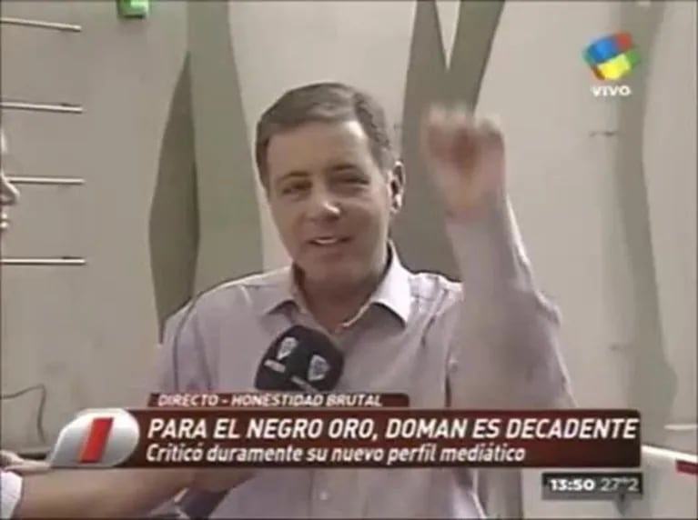 Fabián Doman, furioso con el Negro González Oro: "El es un fascista y me tiene envidia"