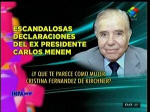 Carlos Menem, explosivo: "Muchos sostienen que a Néstor Kirchner lo habría matado Cristina"