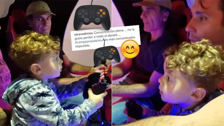 El divertido video de Oscar Ruggeri con su nieto, jugando un videojuego (Foto: Instagram)