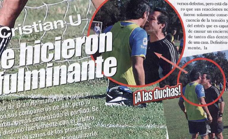Cristian U. fue expulsado de un partido de fútbol. (Foto: revista Paparazzi)