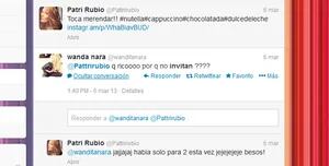 Una de las charlas de Wanda Nara con Patri Rubio. (Foto: Twitter)