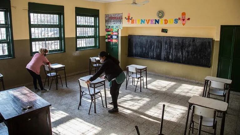 La Ciudad no cerrará colegios ni suspenderá clases ante un caso de docente positivo de coronavirus. Foto: Telam.