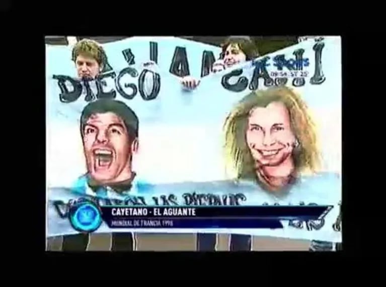 El video de Cayetano en El Aguante: salió como hincha de la Selección Argentina en 1998