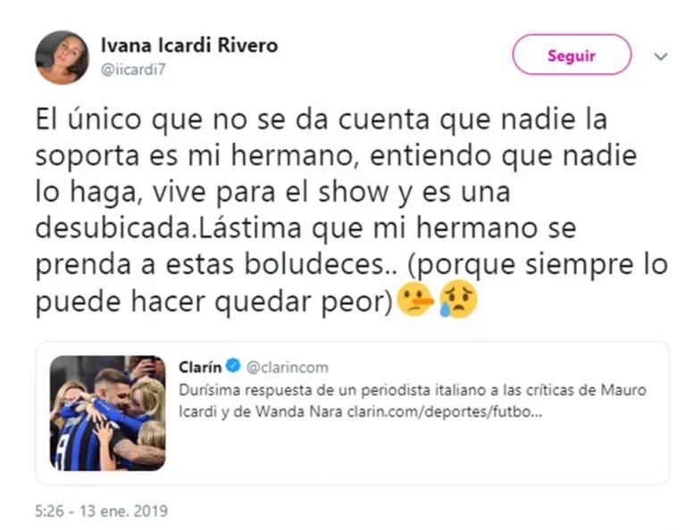 Ivana Icardi salió a respaldar a Maxi López tras sus fuertes declaraciones contra Wanda Nara: "Otra víctima"