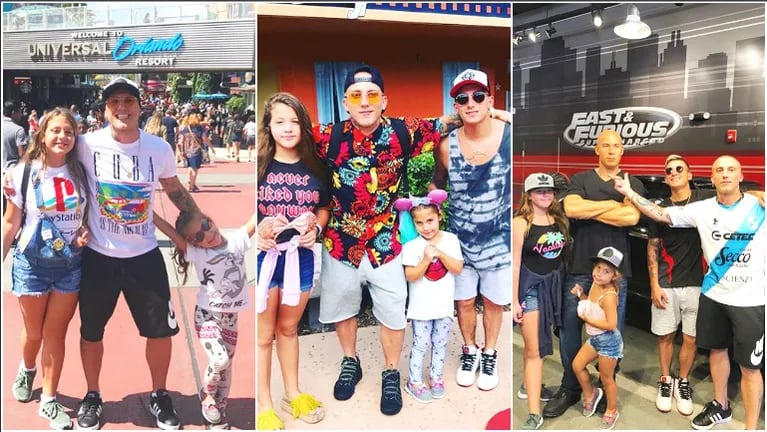 El Polaco y sus hijas, a pura diversión en Disney (Fotos: Instagram)