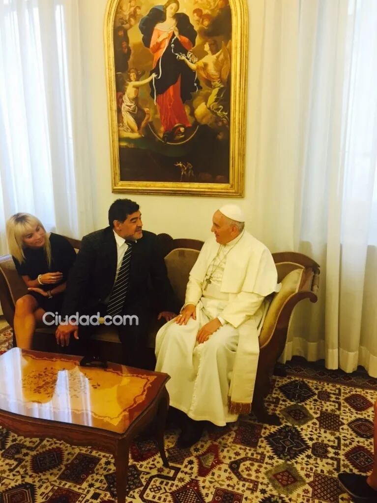 Diego Maradona visitó al papa Francisco (Foto: Ciudad.com)