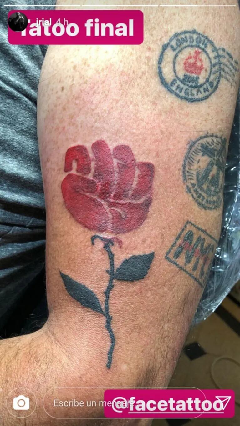 Jorge Rial sumó un nuevo tatuaje: "Es una rosa un poco revolucionaria"