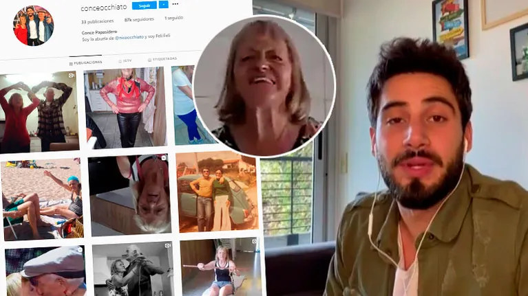 Nico Occhiato habló en LAM del furor de su abuela, Conce, en Instagram