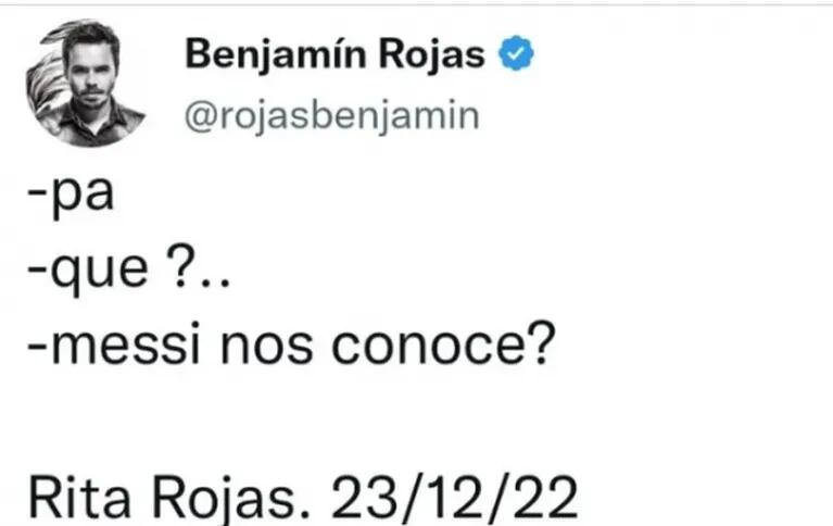 La hija de Benjamín Rojas una insólita pregunta sobre Lionel Messi tras ganar el Mundial
