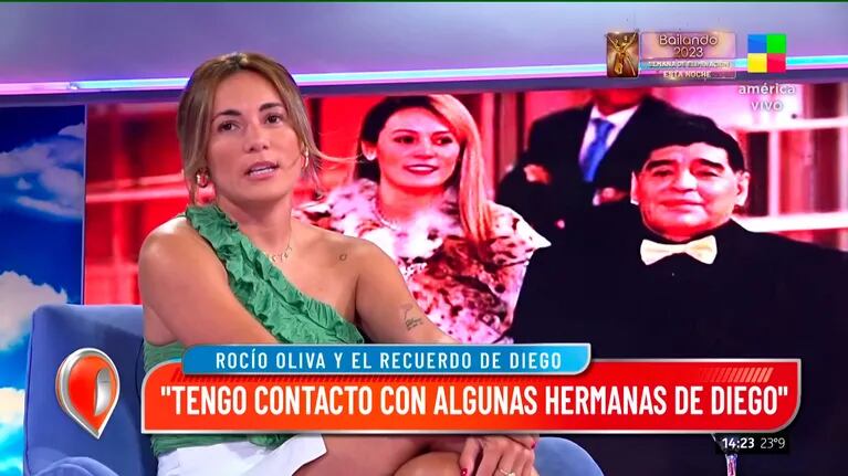 Rocío Oliva en televisión.